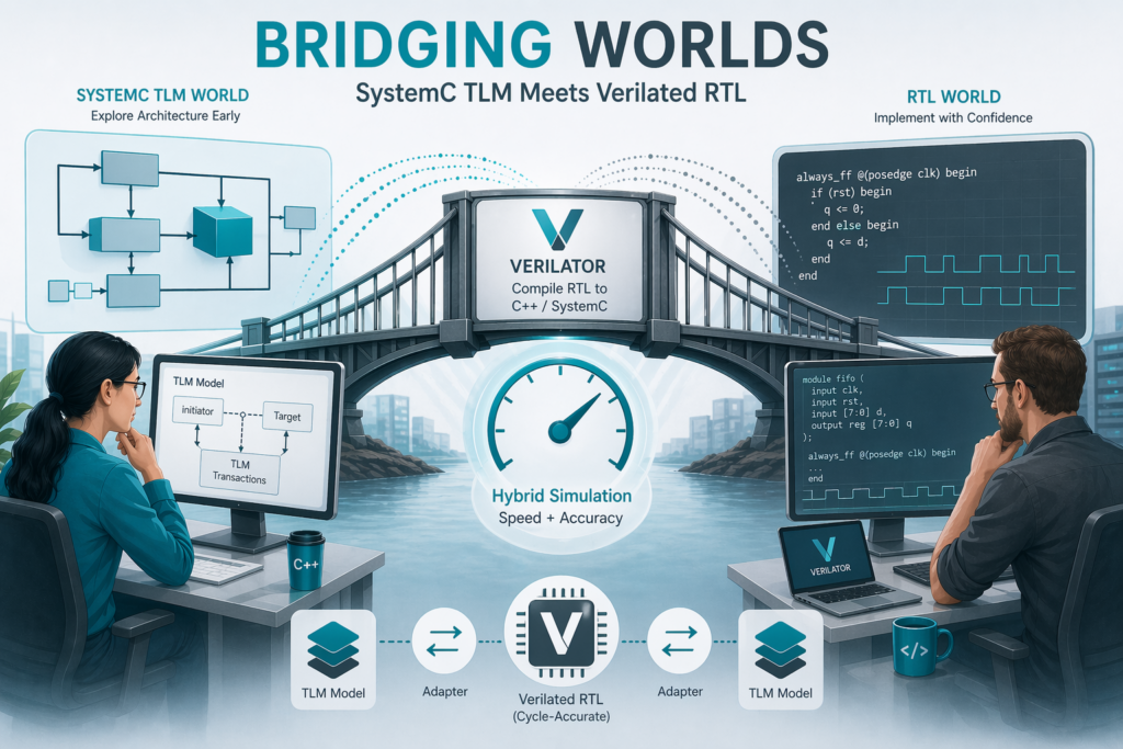 Bridging Worlds: SystemC TLM Meets Verilated RTL